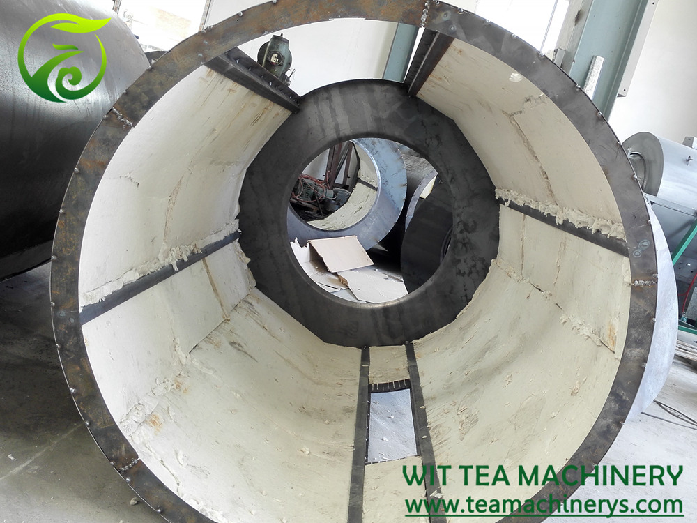 La machine de fixation de thé vert ZC-6CST-50 utilise tout type de chauffage au gaz, diamètre du baril 50cm longueur 100cm, la vitesse et la température peuvent s'ajuster, plus de types disponibles