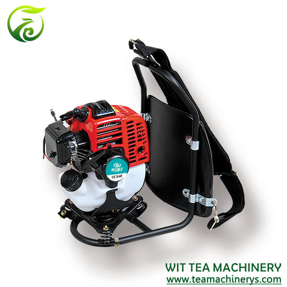 Mașina de recoltat ceai ZC-4C-Y folosește motor NATIKA în 2 timpi, putere 0,7kw, cilindree 25,4CC, greutate totală aproximativ 9,2kg, lățime de tăiere 450, 500 și 600mm.