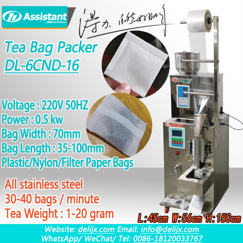DL-6CND-16 Lētākā plastmasas tējas maisiņu iepakošanas iekārta (1)